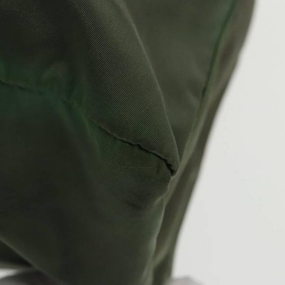 PRADA Tote Bag Nylon Green Gold Auth 98443 - Picture 9 of 16